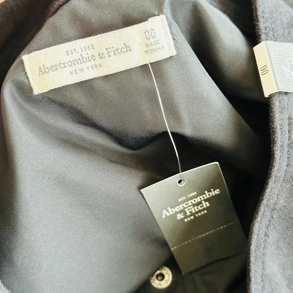 Abercrombie & Fitch Faux Suede Black Skirt Size 00 NWT - Picture 10 of 12